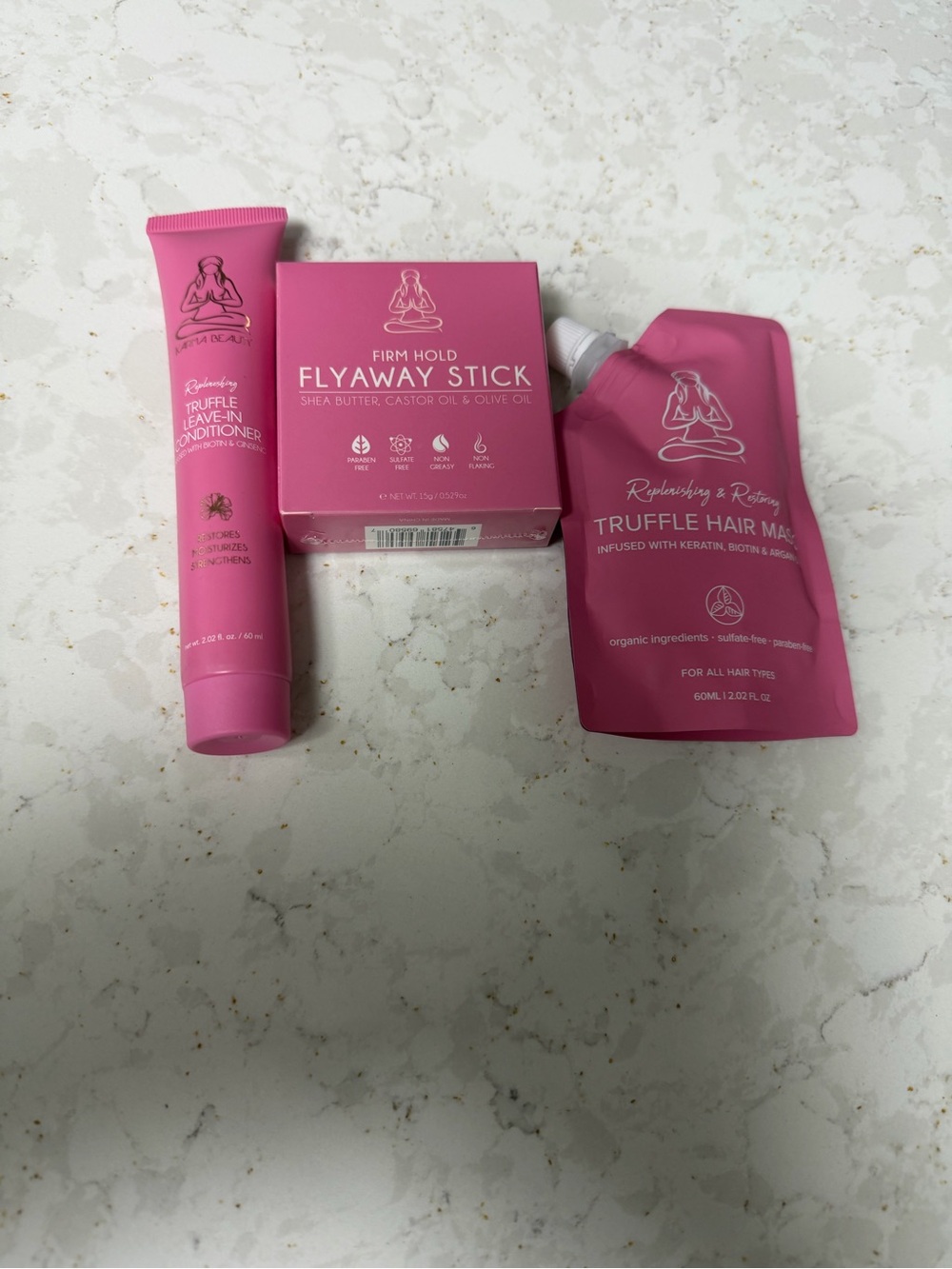 Firm Hold Flyaway Stick + Truffle Hair Mask & Leave-In Conditioner - Pink Set